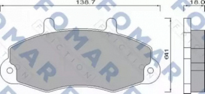 FOMAR FRICTION fo483781 -  Комплект тормозных колодок, дисковый тормоз